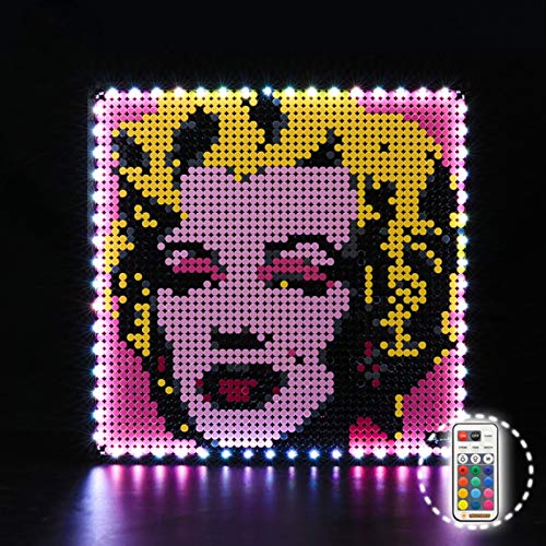 Juego de luces LED para Lego 31197 Art Andy Warhol?s Marilyn Monroe Building Blocks Model - Kit de luz compatible con Lego 31197 (no incluido el modelo)