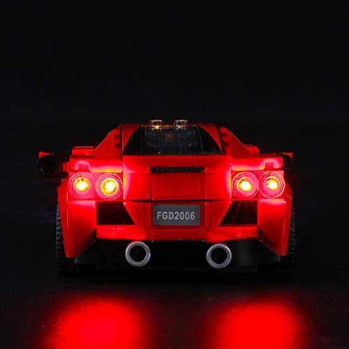 Juego de luces LED para Lego Speed Champions Ferrari F8 Tributo Bloques de Construcción Modelo - Kit de luces compatible con Lego 76895 (no incluye el modelo)