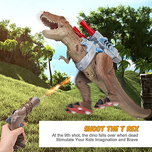 Juguete de Dinosaurio con Control Remoto - Juguetes Animales T-Rex Dragón Gadget con función de Aerosol y Sonidos para niños Educativos Cumpleaños Niños Niñas