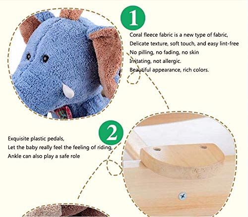 Juguetes animal de peluche Rockeros bebé caballo de madera for 1-4 años Los niños y niñas lindo del asiento del animal relleno del Presidente del niño del cabrito Rocker Rocker asiento blando Juguete