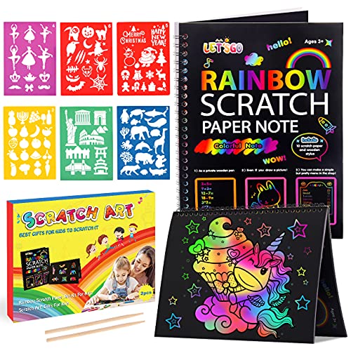 Juguetes Niña 2 3 4 5 6 7 8 9 10 Años,Regalo Niña 2-10 Años Magic Scratch Book Kit Manualidades Niños Juguetes Niños 2-10 Años Regalo Niño 2-10 Años Regalos Niña 3-9 Años Regalos para Niños