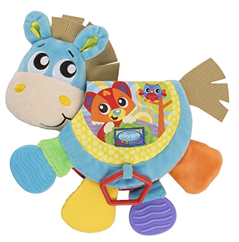 Juguetes Playgro Libro musical en forma de caballo Klipp Klapp, Juguete para bebés, A partir de 3 meses, Libre de BPA, Colorido, 40219