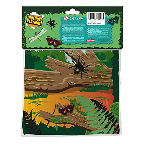 Jumbo Playset - Insectos de Deluxebase. Set de Juego con Figuras de animalitos. Bolsa de Insectos y bichos de Juguete Grandes, Incluye Mariposas y bichos. Set de Insectos de Juguete para niños