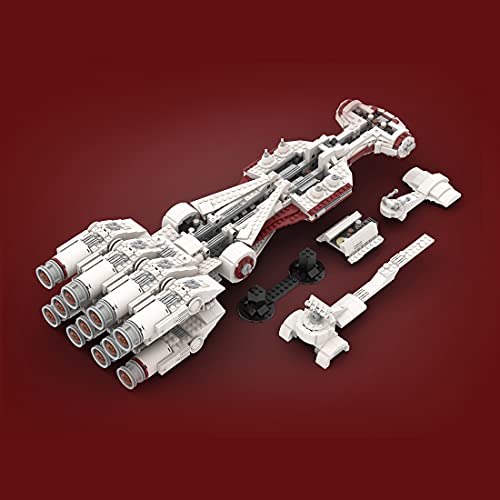 JYFLY Micro Blockade Runners Tantive IV & Liberator, técnica Sci-Fi Space Wars Baustein Kit de construcción de 1903 piezas compatible con Lego 75244 Star Wars Tantive IV – Rojo