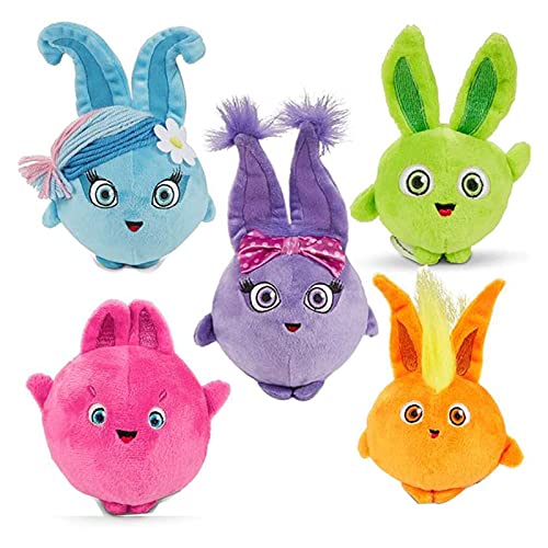 JYINGKJ Juguetes de Peluche 5pcs Suave Peluche Juguete niños Feliz Conejo Dormir Juguetes de Dibujos Animados para bebés niños Regalos de cumpleaños (Farbe : 5PCS Sunny Bunnies)