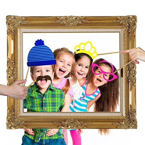 JZK® 25 x photo booth photocall photo booth con accesorios decoracion con un marco para boda baby shower cumpleaños Navidad Halloween Año Nuevo y otro diferentes ocasiones