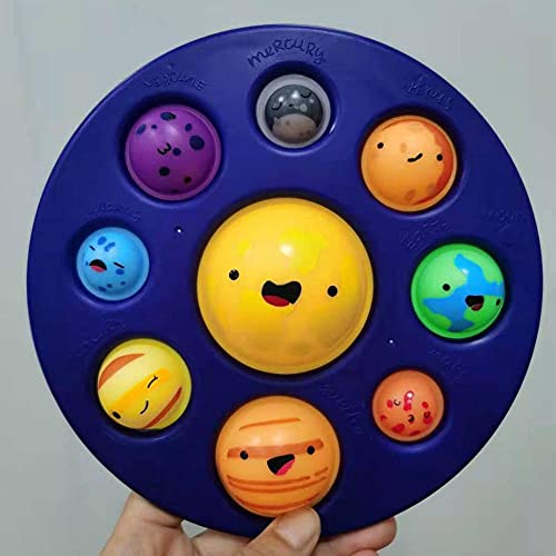 Kaikso-In Dimple Fidget Toys, Planet Series Goma Suave apretando Burbuja Pop Fidget Sensorial Juguetes para niños y Adultos, Alivio del estrés y antiansiedad