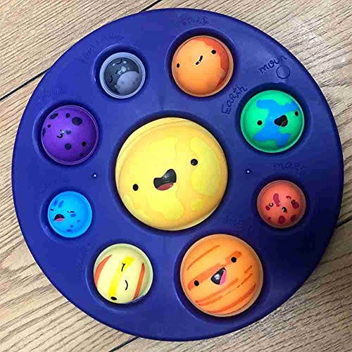 Kaikso-In Dimple Fidget Toys, Planet Series Goma Suave apretando Burbuja Pop Fidget Sensorial Juguetes para niños y Adultos, Alivio del estrés y antiansiedad