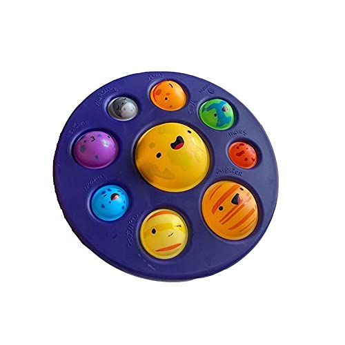 Kaikso-In Dimple Fidget Toys, Planet Series Goma Suave apretando Burbuja Pop Fidget Sensorial Juguetes para niños y Adultos, Alivio del estrés y antiansiedad