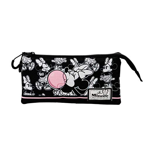 KARACTERMANIA Minnie Mouse Bubblegum-Estuche Portatodo Triple HS, Multicolor