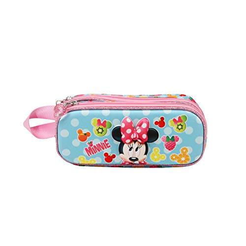 Karactermania Minnie Mouse Frutas - Estuche Portatodo 3D Doble, Multicolor