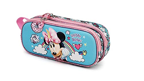 Karactermania Minnie Mouse Unicornio - Estuche Portatodo 3D Doble, Multicolor