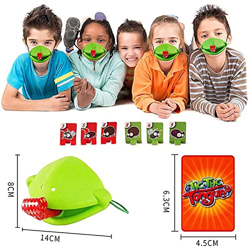 Kasituoer Tongue Game, 2/4pcs Lizard Frog Tongue Catch Bugs Board Games, Funny Desktop Board Games for Kids, Educational Toy Gift for Children Over Four Years Old (3Pcs)