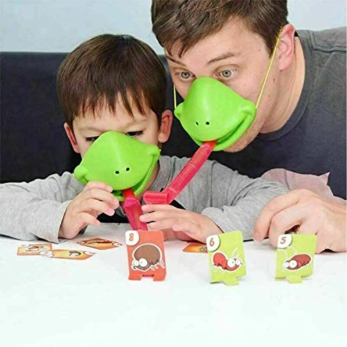 Kasituoer Tongue Game, 2/4pcs Lizard Frog Tongue Catch Bugs Board Games, Funny Desktop Board Games for Kids, Educational Toy Gift for Children Over Four Years Old (3Pcs)