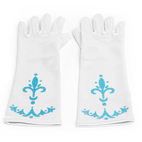 Katara 1098 - Guantes de Princesa - Accessorio de Disfraz Halloween, Carnaval, Cumpleaños - Niñas de 2-9 Años, Blanco