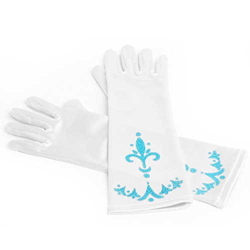 Katara 1098 - Guantes de Princesa - Accessorio de Disfraz Halloween, Carnaval, Cumpleaños - Niñas de 2-9 Años, Blanco