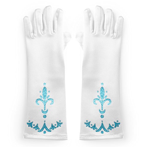 Katara 1098 - Guantes de Princesa - Accessorio de Disfraz Halloween, Carnaval, Cumpleaños - Niñas de 2-9 Años, Blanco