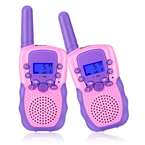 Kearui Juguetes para Niños de 3 4 5 6 7 8 Años,Walkie Talkie para Niños 8 Canales LCD Pantalla VOX Larga Distancia 3KM, Juguete Regalos para Niños o Niñas de 3 a12 Años