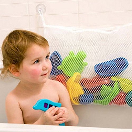 Kentop Red para juguetes de baño, para bañera, almacenamiento de juguetes de baño, organizador de juguetes de baño, 35 x 45 cm