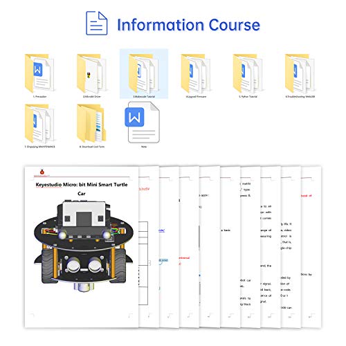 KEYESTUDIO BBC Micro: bit Robot Car Kit con Placa de Desarrollo de microbit, evitación de obstáculos, rastreo de luz, Control Remoto, Kit Robótico Coche Educativo Stem