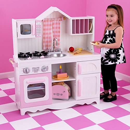 KidKraft- Cocina de juguete de madera moderna para niños , Color Multicolor (53222)