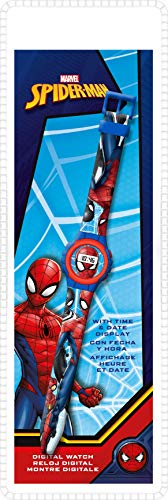 Kids Licensing |Reloj Digital para Niños | Reloj Marvel | Diseño Spiderman | Reloj Infantil Resistente | Reloj de Pulsera Ajustable | Bisel Reforzado | Reloj de Aprendizaje | Licencia Oficial