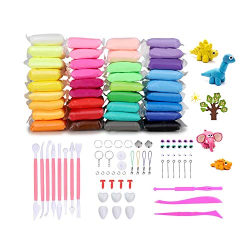 KidsHobby 36 Colores Slime Kit - DIY Arcilla Colorida de Caucho de Barro Magia Plastilina - Juguetes Educativos sin Tóxicopara Niños - Regalo Creativo