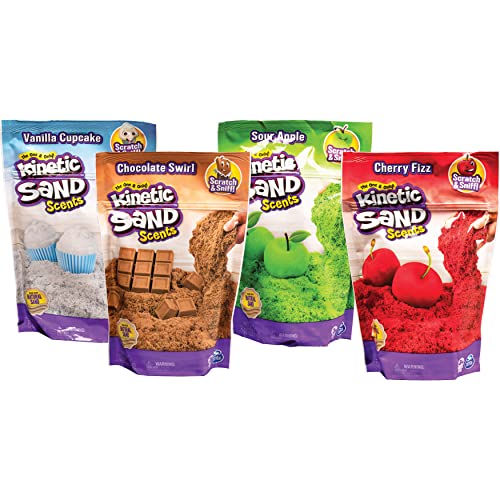 Kinetic Sand, 226g Scented, for Kids Aged 3 and Up (Assorted) Scents, 226 g de Arena cinética perfumada, para niños a Partir de 3 años (Surtido), Multicolor, (Spin Master 6053900)