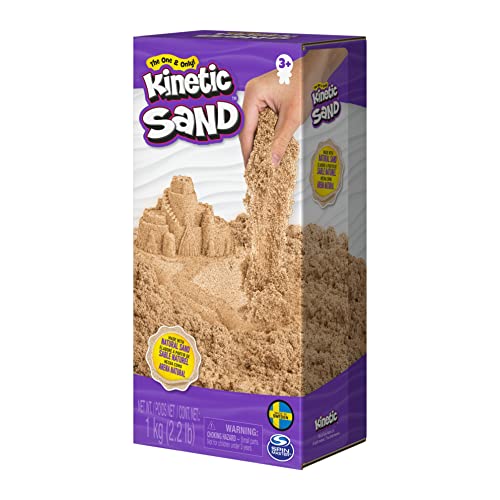 Kinetic Sand naturbraun, Arena Original Kinetic (1 kg), Color marrón, Puede aplicar. (Spin Master 6060998)