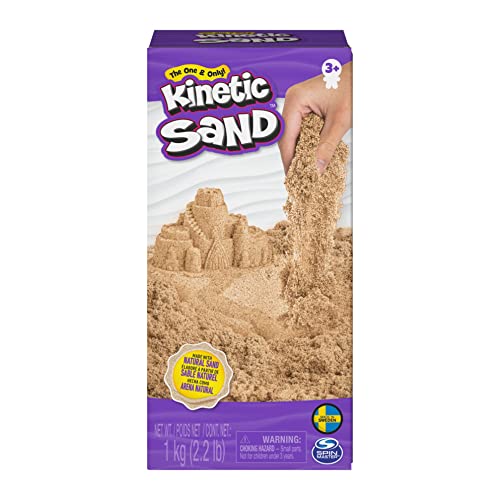 Kinetic Sand naturbraun, Arena Original Kinetic (1 kg), Color marrón, Puede aplicar. (Spin Master 6060998)