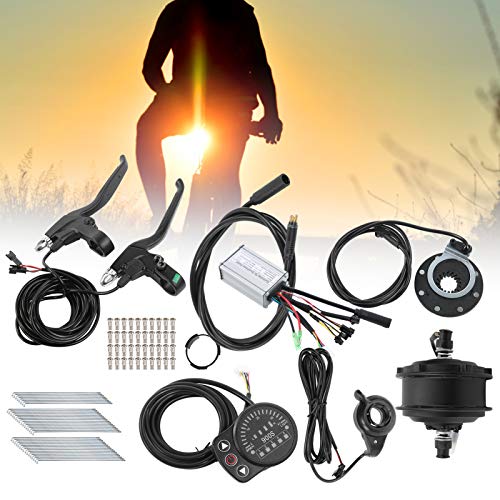 Kit de conversión de Bicicleta eléctrica, Motor de Cubo de Rueda de 36 V 250 W Kit de conversión de Bicicleta eléctrica con medidor KT-900S para Rueda de 26 Pulgadas y 12 G(Backdrive)