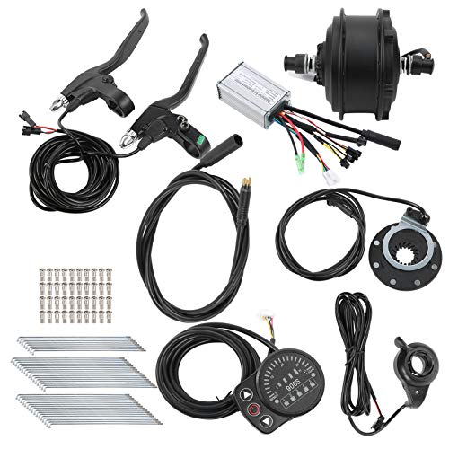 Kit de conversión de Bicicleta eléctrica, Motor de Cubo de Rueda de 36 V 250 W Kit de conversión de Bicicleta eléctrica con medidor KT-900S para Rueda de 26 Pulgadas y 12 G(Backdrive)