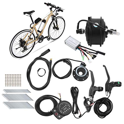 Kit de conversión de Bicicleta eléctrica, Motor de Cubo de Rueda de 36 V 250 W Kit de conversión de Bicicleta eléctrica con medidor KT-900S para Rueda de 26 Pulgadas y 12 G(Backdrive)