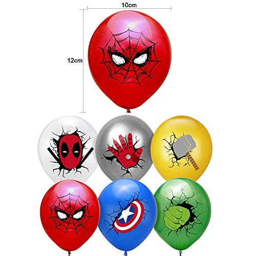 Kit de Decoracion Cumpleaños Superheroes Globos de Superheroes Feliz Cumpleaños del Pancarta Superhéroes Cake Toppers Fiesta Temáticos Superhéroe Suministros