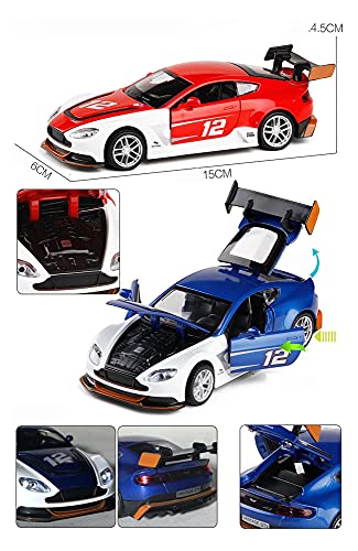 Kit Juguetes Coches Metal Resistente para Martin GT3 1:32 Simulación Finale Aleación Pull Back Racing Modelo Colección De Decoración De Regalo para Niños Maravilloso Regalo (Color : Negro)