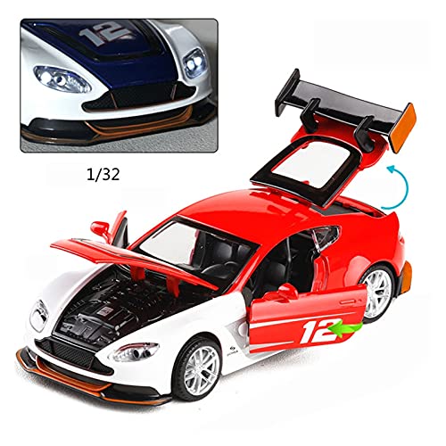 Kit Juguetes Coches Metal Resistente para Martin GT3 1:32 Simulación Finale Aleación Pull Back Racing Modelo Colección De Decoración De Regalo para Niños Maravilloso Regalo (Color : Negro)