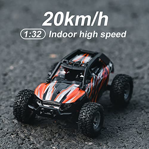 Klobvtt Coche de Control Remoto a Escala 1:32 Mini RC 20 km/h Coches de Carreras de Deriva de Alta Velocidad Vehículo Todo Terreno controlado por Radio Camión sobre orugas para niños y Adultos Jugue