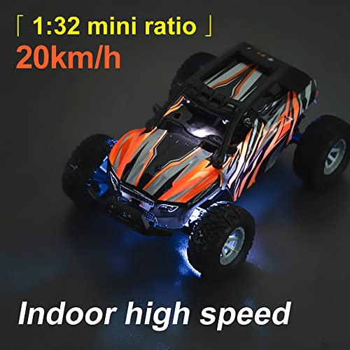 Klobvtt Coche de Control Remoto a Escala 1:32 Mini RC 20 km/h Coches de Carreras de Deriva de Alta Velocidad Vehículo Todo Terreno controlado por Radio Camión sobre orugas para niños y Adultos Jugue