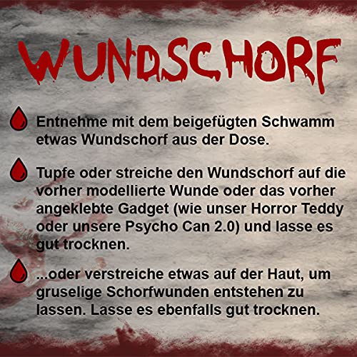 KOH Heridas y costras de sangre de 15 ml de Zombie, sangre artificial de vampiro para noches de Halloween o carnaval