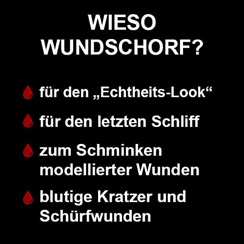 KOH Heridas y costras de sangre de 15 ml de Zombie, sangre artificial de vampiro para noches de Halloween o carnaval