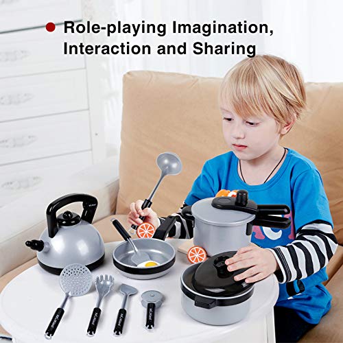 kramow Juguete de Cocina Set,Cocina de Juguete,Niños de 3 Años de Edad,22 Piezas