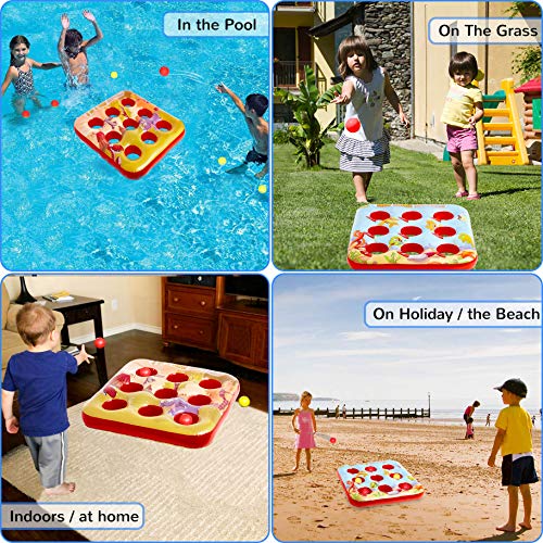 KreativeKraft Target Ball Juego Inflable para niños Fiesta Juegos de Verano al Aire Libre para Boy Girl 3 en una Fila Inflatables Jardín de Juguete