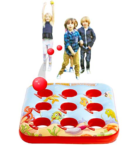 KreativeKraft Target Ball Juego Inflable para niños Fiesta Juegos de Verano al Aire Libre para Boy Girl 3 en una Fila Inflatables Jardín de Juguete