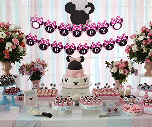 Kreatwow Minnie Balloon Garland Arch Kit para Decoraciones de Fiesta de cumpleaños temáticas de Minnie o Suministros de Baby Shower