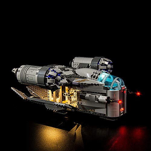 Kyglaring Kit de iluminación LED para LEGO 75292 Star Wars Mandalorian Bounty Hunter Razor Crest, kit de iluminación LED para LEGO 75292 (modelo 75292 no incluido)