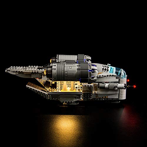 Kyglaring Kit de iluminación LED para LEGO 75292 Star Wars Mandalorian Bounty Hunter Razor Crest, kit de iluminación LED para LEGO 75292 (modelo 75292 no incluido)