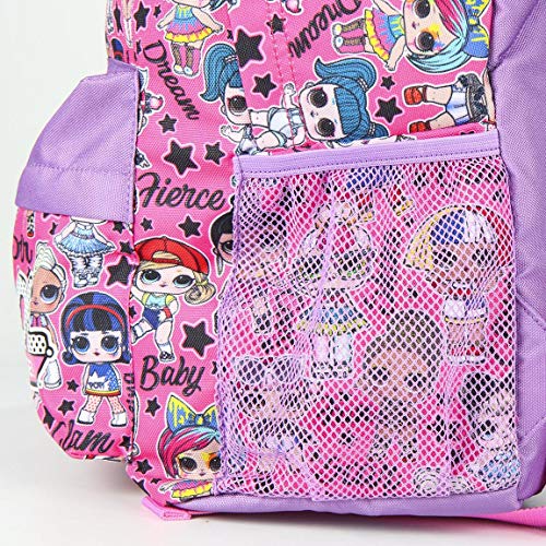 L O L Surprise! Mochila para Niñas, Mochila Escolar Grande, Bolso Infantil de Viaje Equipaje, Diseño Impresión Múltiple de Muñecas, Regalo para Niñas y Adolescentes!