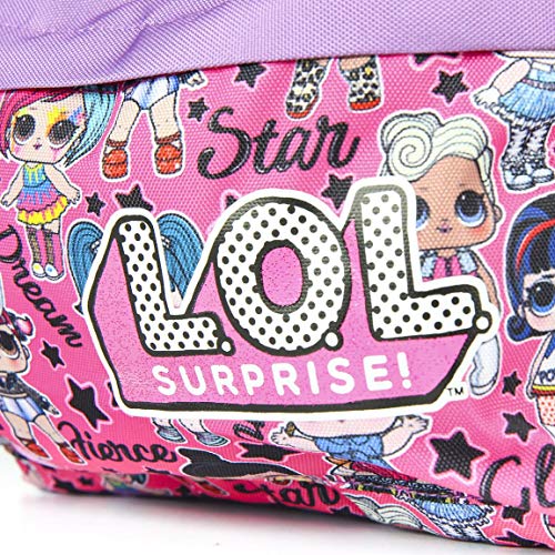 L O L Surprise! Mochila para Niñas, Mochila Escolar Grande, Bolso Infantil de Viaje Equipaje, Diseño Impresión Múltiple de Muñecas, Regalo para Niñas y Adolescentes!