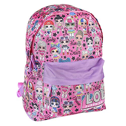 L O L Surprise! Mochila para Niñas, Mochila Escolar Grande, Bolso Infantil de Viaje Equipaje, Diseño Impresión Múltiple de Muñecas, Regalo para Niñas y Adolescentes!