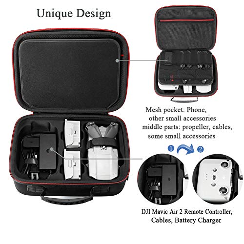 L3 Tech Estuche rígido para dji Mavic Air 2 Drone y Fly More Combo. (Solo Estuche, dron y Accesorios no incluidos)